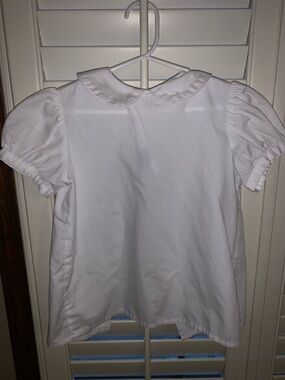 Classic White Peter Pan Collar Girls' Top